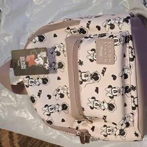 Disney Minnie Mouse Backpack Pink and Black